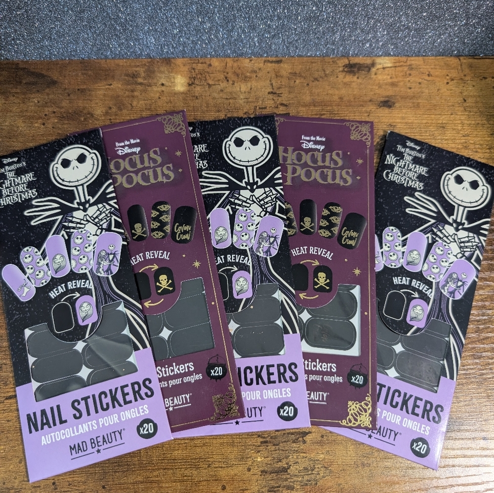 Disney Halloween Nail Stickers Lot Hocus Pocus Nightmare Before Christmas